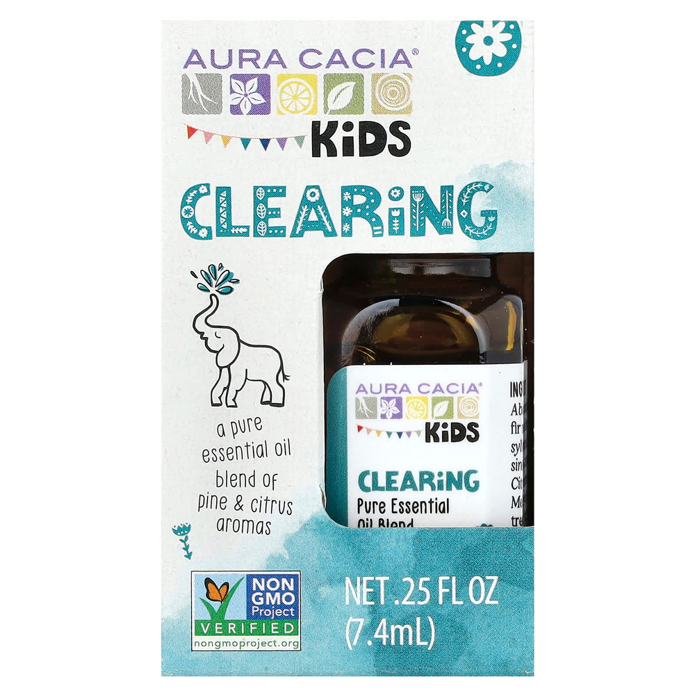 Aura Cacia, Kids, чистое эфирное масло, очищающее средство, 7,4 мл (0,25 жидк. унц.)