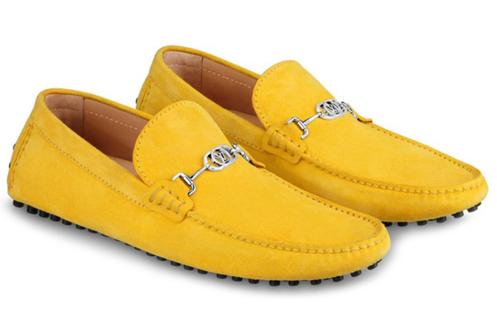 LOUIS VUITTON Porto Vecchio Gommino Loafers Women"s Yellow