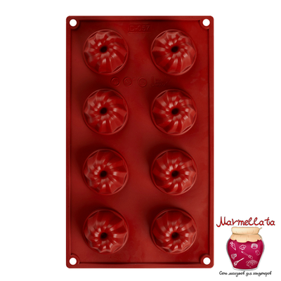 Форма силиконовая "ГЕОРГИН", 8 фигур, d 55*36 мм