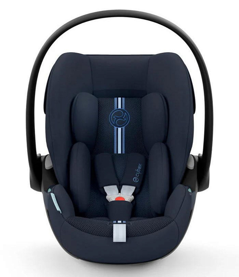 Коляска 3 в 1 Cybex Priam IV Rosegold и автокресло Cloud G i-Size Ocean Blue Plus Peach Pink