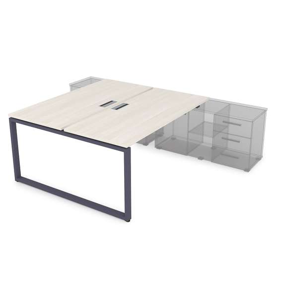 СПБ-О.979 Стол системы БЕНЧ, на 2 рабочих места, для крепления на тумбу (1400*1435*750)