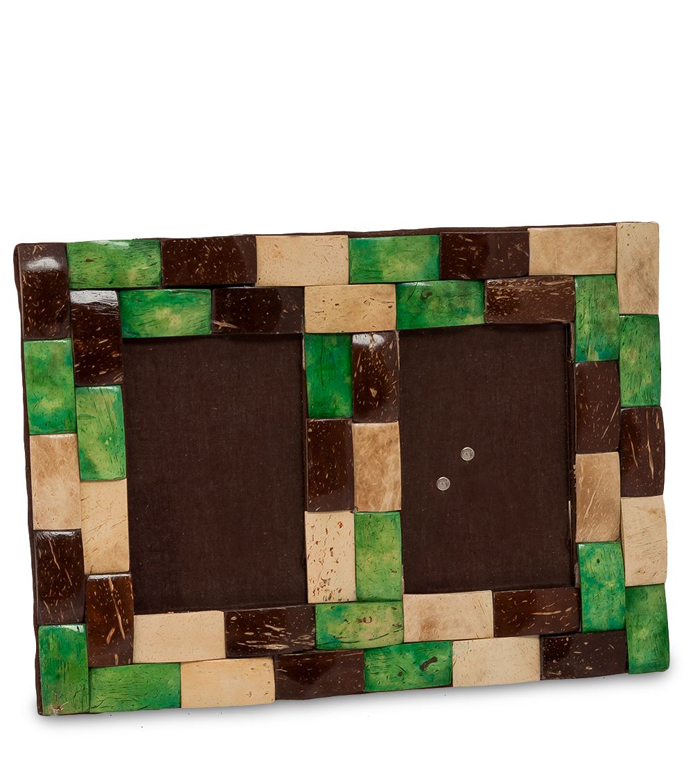 41-004 Фоторамка из кокоса (о.Бали) на два фото