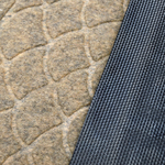 Коврик 60*90см придверный УЮТ Классик полукруглый, светло-коричневый