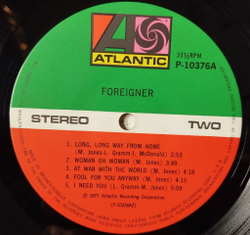 Винтажная виниловая пластинка LP Foreigner (Japan 1977) (No Obi) Headknocker