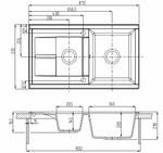 Кухонная мойка AQUATON Делия 87 Терракот