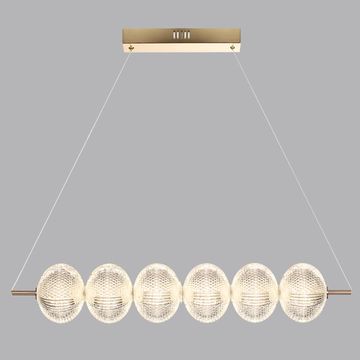 Светодиодный подвесной светильник 36W 3000К 6577/36L золото/прозрачный Caprice Lumion