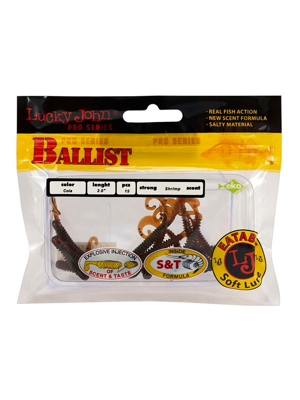 Твистеры съедобные LJ Pro Series BALLIST 3.3in (08.40)/F08 8 шт. в упак.