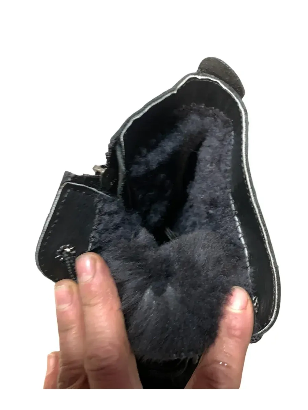 Ботинки натуральный нубук (замш) и мех