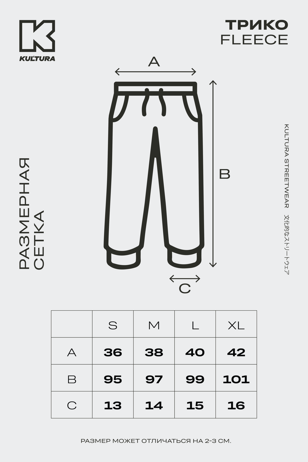 Брюки KUL'TURA Fleece Темно-серый