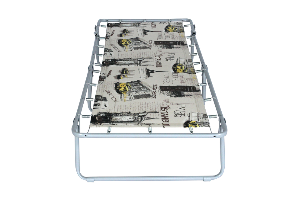 Кровать раскладная Юниор жесткая арт.С89/89 (цвет ткани бежевый рис.город (4 шт. в уп.)