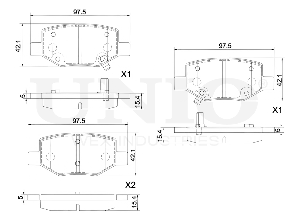 Колодки тормозные диск. задние UNIO BRP-20090