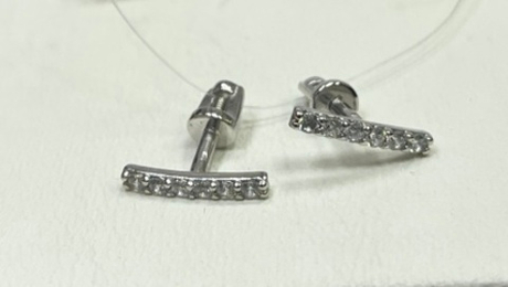 Серьги из золота с фианитами