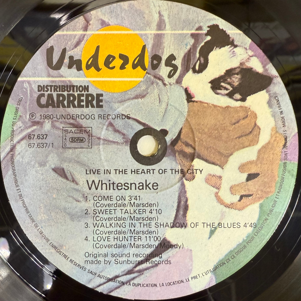 Whitesnake ‎– Live... In The Heart Of The City 2LP (Франция 1980г.)