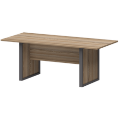 Стол заседаний НТМ-200.90 Дуб сафари/Антрацит 2000x900x750 Аргентум-М