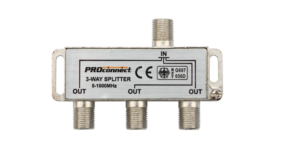 Делитель на 3TV F разъём 5-1000 МГц PROCONNECT 05-6022