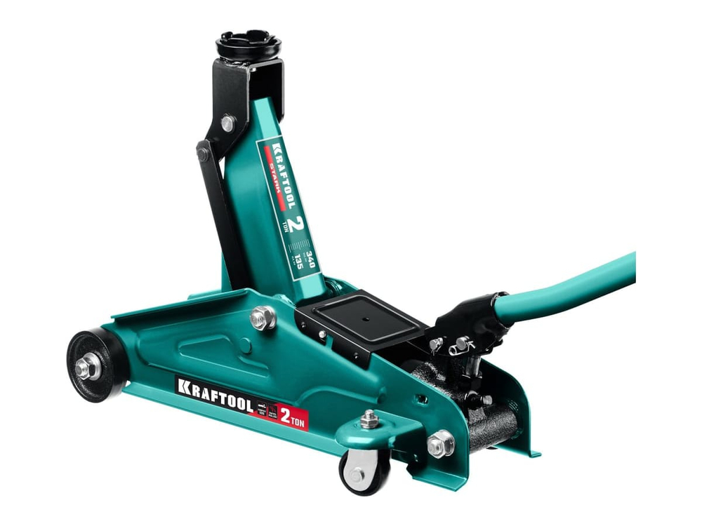 Домкрат гидравлический подкатной 2т высота подъема 135-340мм в кейсе KRAFTOOL STARK