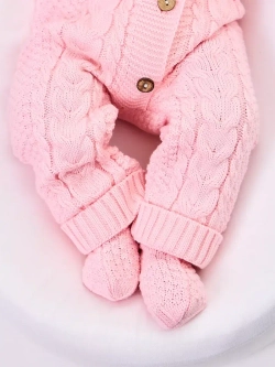 вязаный комбинезон для новорожденных