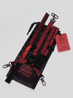 Ошейник с наручниками Reversible Faux Leather Collar and Wrist (Цвет: красный с черным)