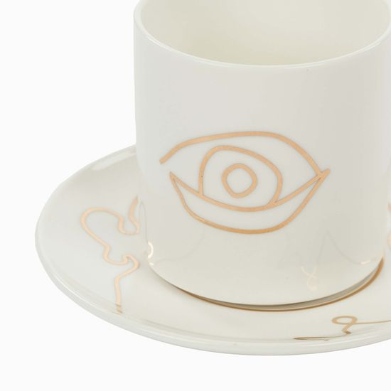 Чайная пара Eye cup gold
