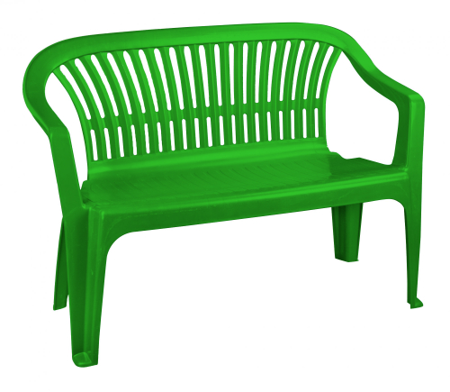 Скамейка пластиковая со спинкой «Комфорт» — Зеленый
