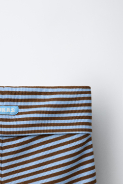ZARA X PUKAS ВЕЛОСИПЕДКИ В ПОЛОСКУ PUKAS SURF, КОРИЧНЕВЫЙ