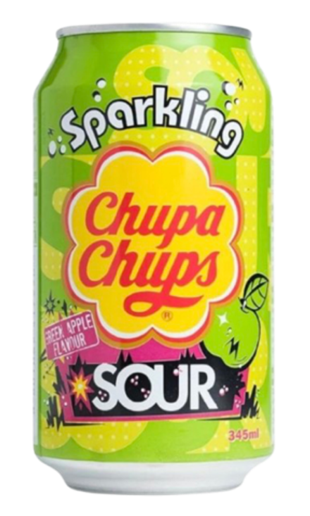 Газированный напиток Chupa Chups со вкусом зеленое яблоко