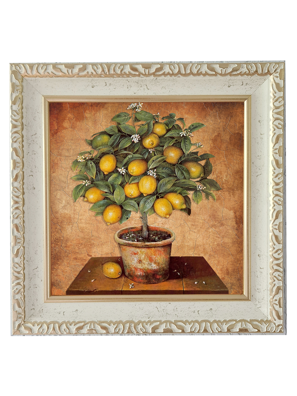 Картина на стену для интерьера на холсте в раме 28*28 см "Фруктовый сад"