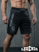 Шорты спортивные тренировочные LEGENDA Хохлома серая (3XL)