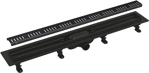 Душевой лоток Alcadrain Simple с черной матовой решеткой (APZ10BLACK-750M)