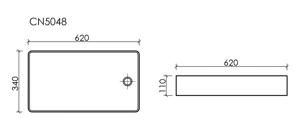 Раковина Ceramica Nova Element 62 см CN5048 белая