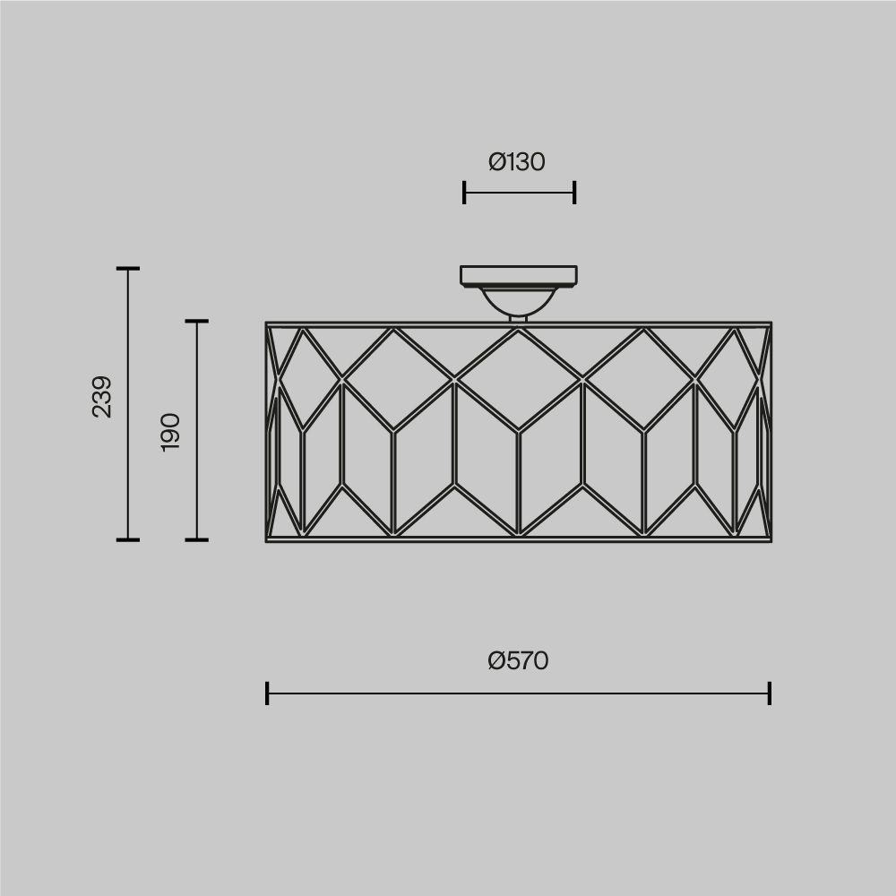 Потолочный светильник Maytoni H223-PL-05-G