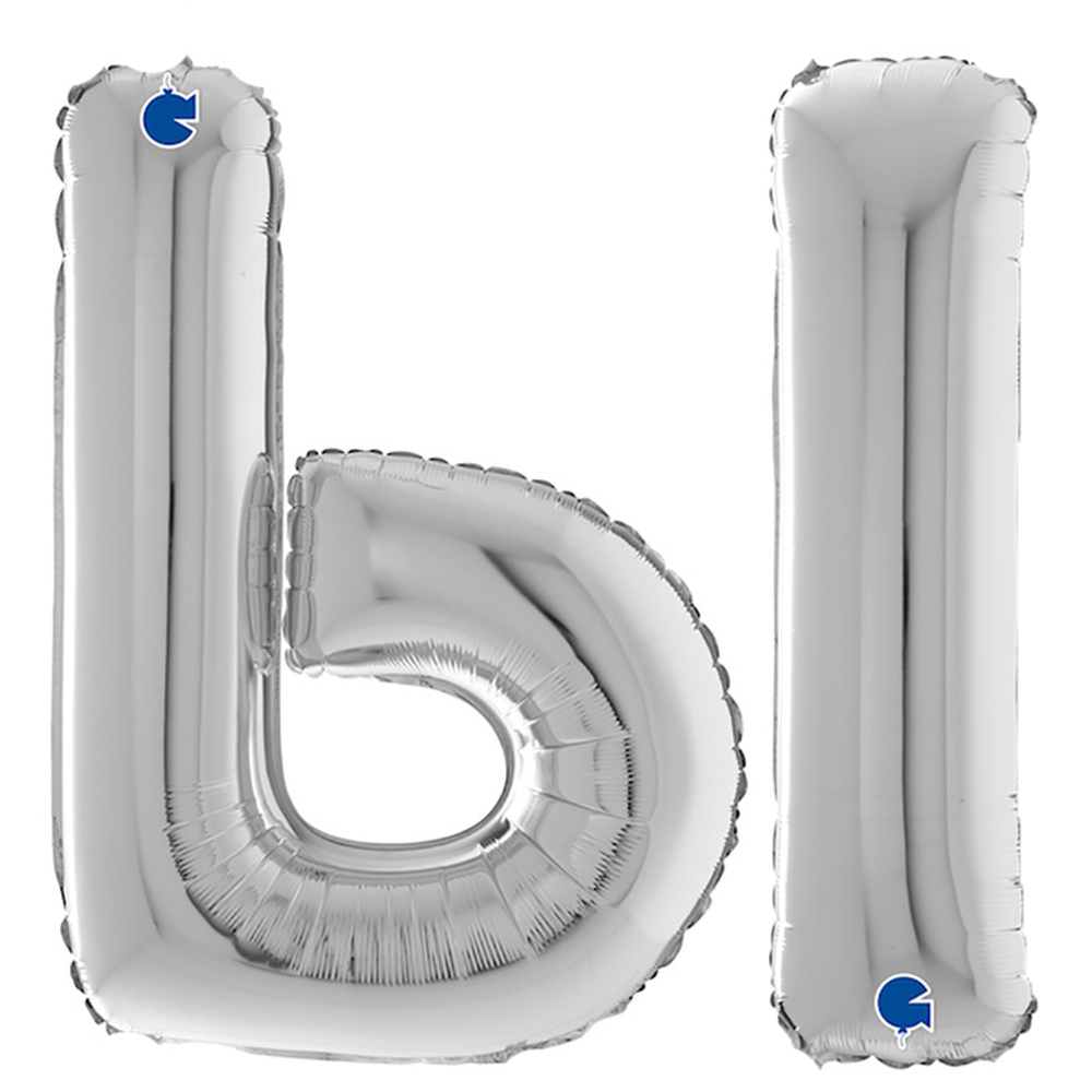 Шар Буква Серебро 66 см