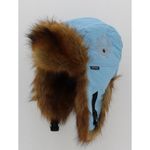 Шапка-ушанка ТИКСИ, Extreal, мех Лиса Рыжая (терракотовая, голубая)