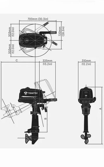 2х-тактный лодочный мотор TOHATSU M 5 BD S