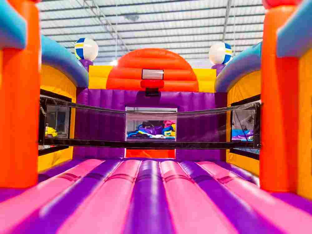 Коммерческий надувной батут «Веселый баскетбол», 8x4x3.5 м