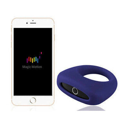 Виброкольцо для пениса Magic Motion Dante- smart (Цвет: синий)
