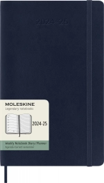 Еженедельник на 2025-2026 гг Moleskine Academic Soft WKNT (DSB2018WN3) 13х21см, мягкая обложка, синий сапфир