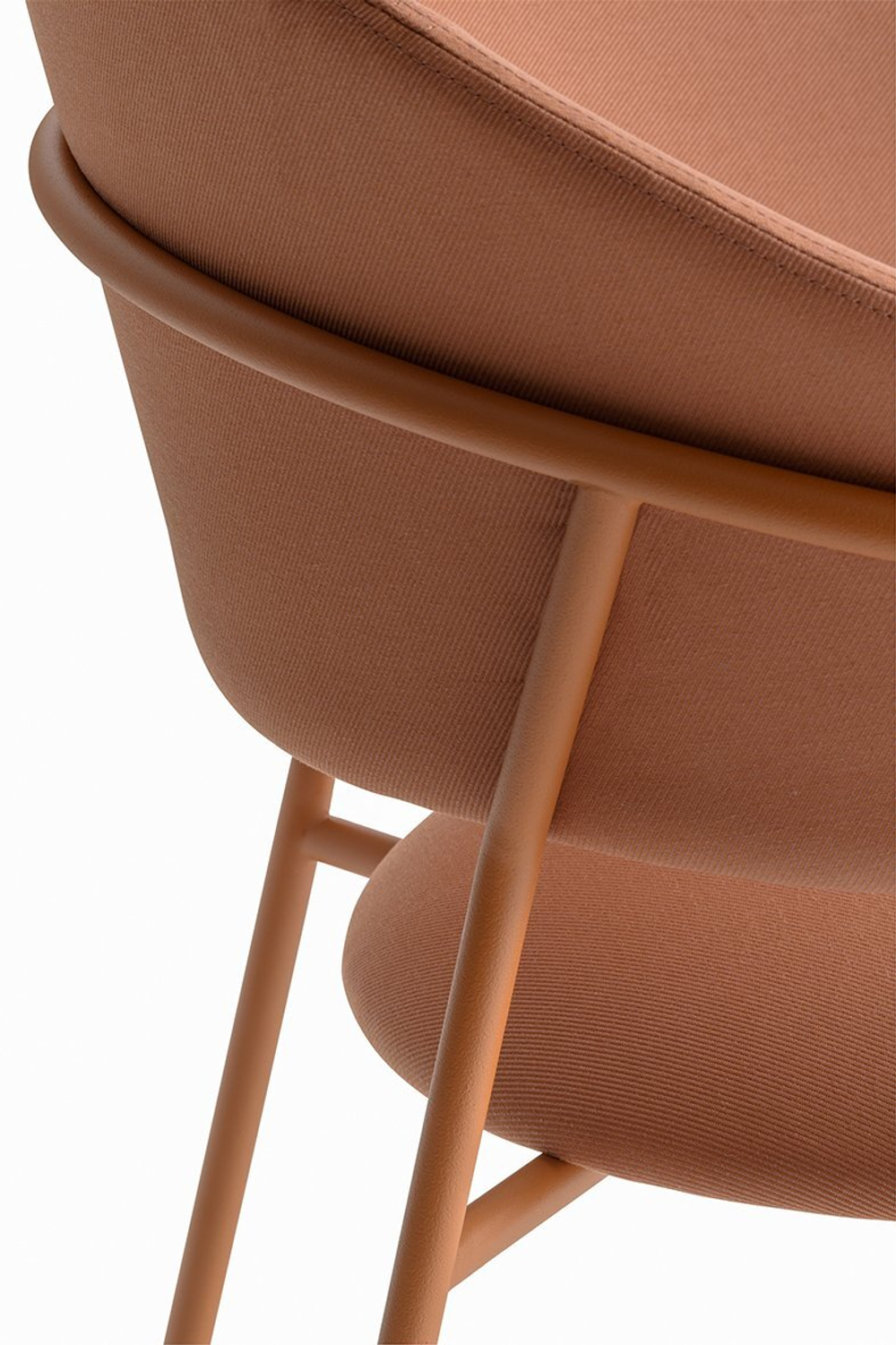 Кресло с обивкой Pedrali Jazz, терракотовый