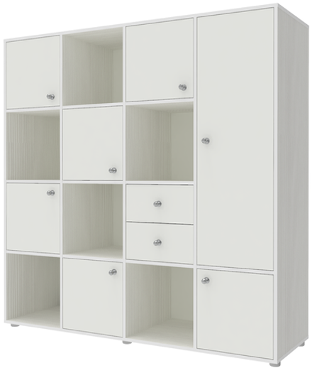 Стеллаж КарИВи Джери 2 Белое Дерево Белый