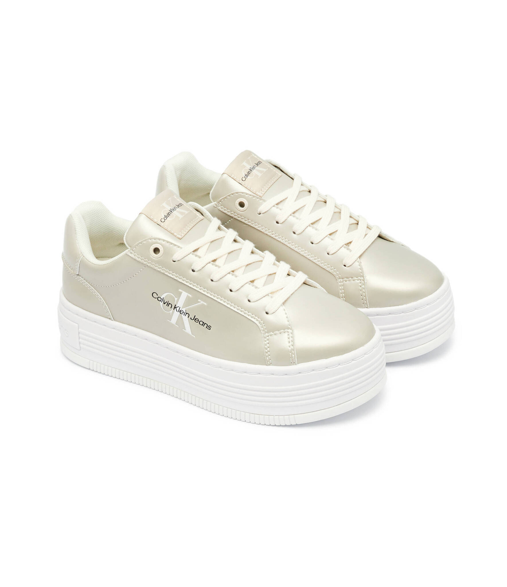Кожаные кроссовки CALVIN KLEIN JEANS - экрю(YW0YW01464)