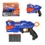 Пистолет с мягк.пулями, коробка 636