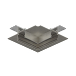 Угловой элемент трека SHINE HIDE для ГКЛ 12,5 мм, 90°, потолок–потолок, тёмный никель, алюминий