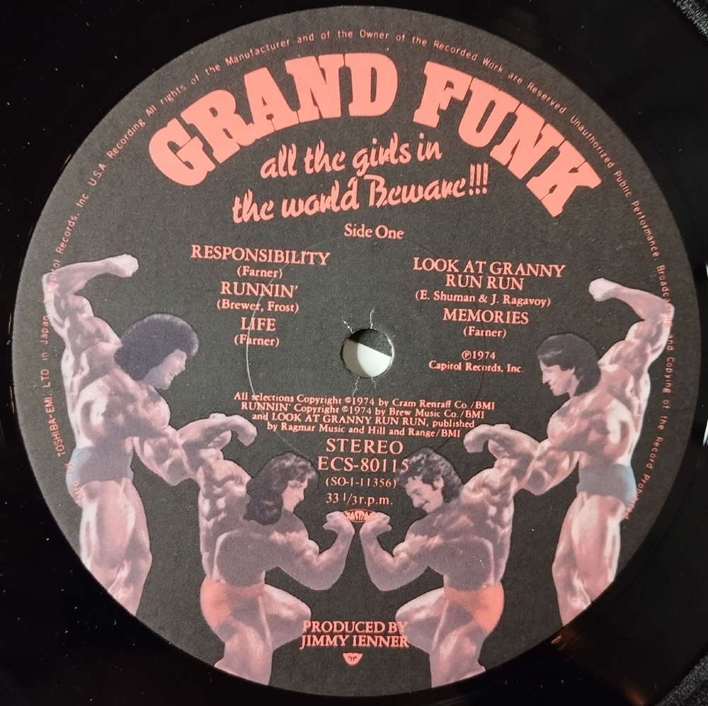 Винтажная виниловая пластинка LP Grand Funk All The Girls In The World Beware (Japan 1975) (No Obi) Memories