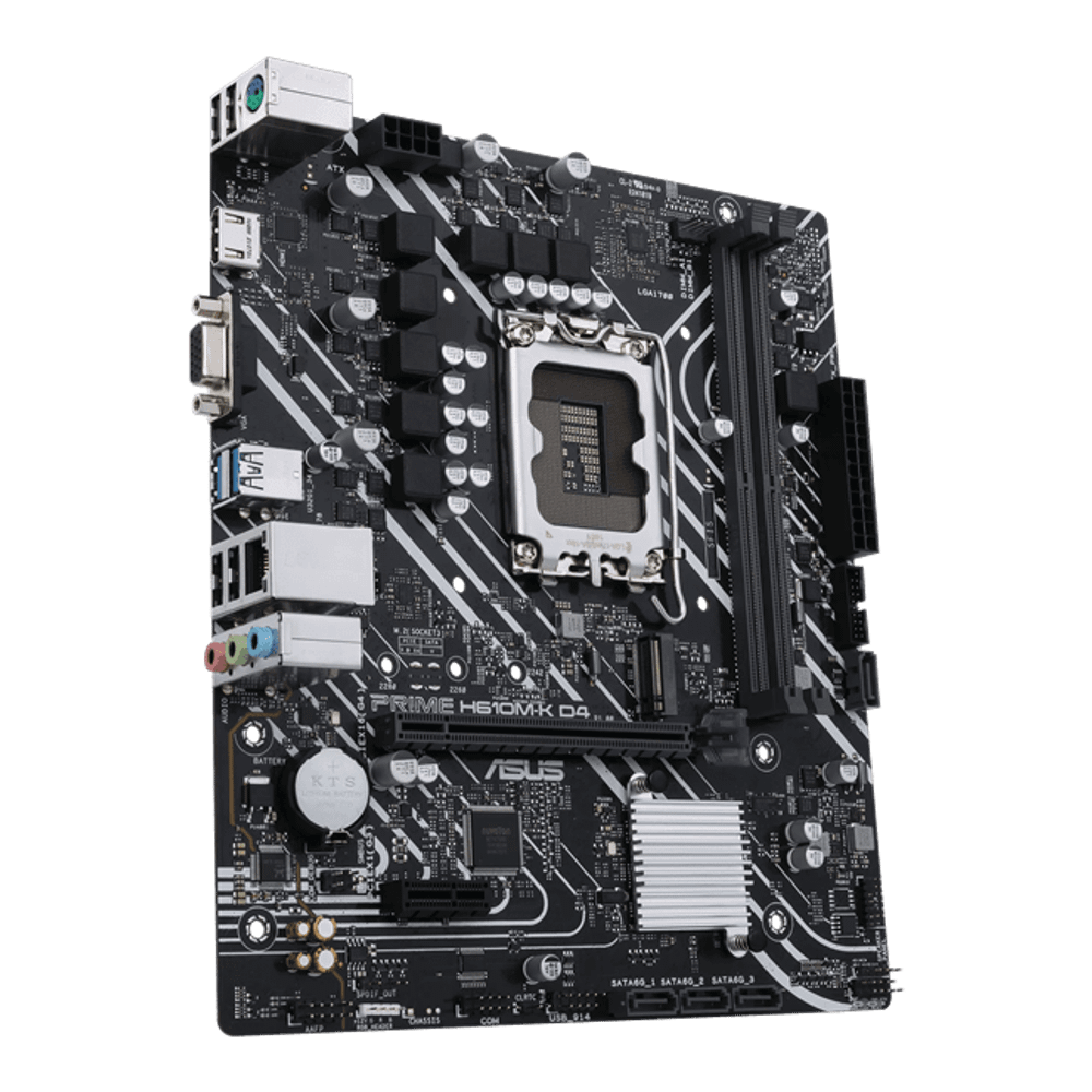 Материнская плата ASUS PRIME  H610M-K D4, LGA1700 2xDDR4 4xSATA3 M.2 1xD-Sub 1xHDMI mATX