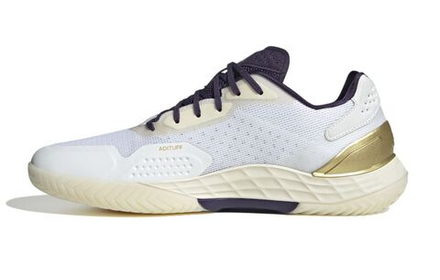 Мужские кроссовки теннисные Adidas Defiant Speed 2 M - белый/черный/слива-аврора