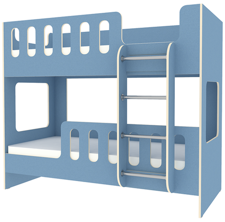 Двухъярусная кровать КарИВи ДС-20 80x180 Светло-синий, голубой
