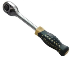 Трещотка RF-80242 реверсивная с резиновой ручкой 1/2" (45зуб.) ROCKFORCE