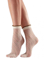 Капроновые носочки в мелкий цветной горошек (Размер: S-M-L) (Цвет: разноцветный)