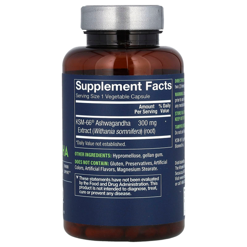 Vthrive, KSM-66 ашваганда, 120 растительных капсул (300 мг на капсулу)