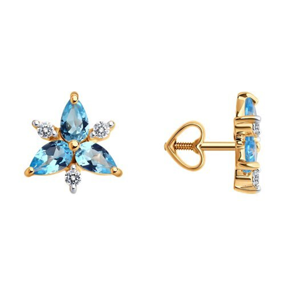 Серьги из золота 585 пробы